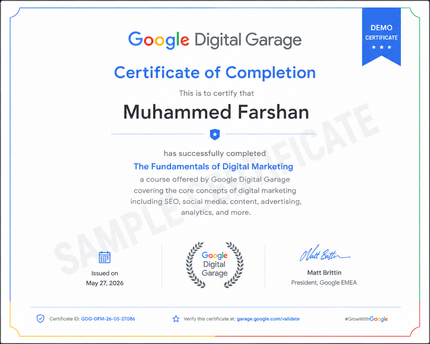 GOOGLE DIGITAL GARAGE